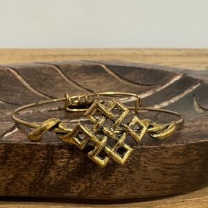 Alex and Ani "Spiritual Armor" Endless Knot Rafaelian Gold- Bangle Bracelet